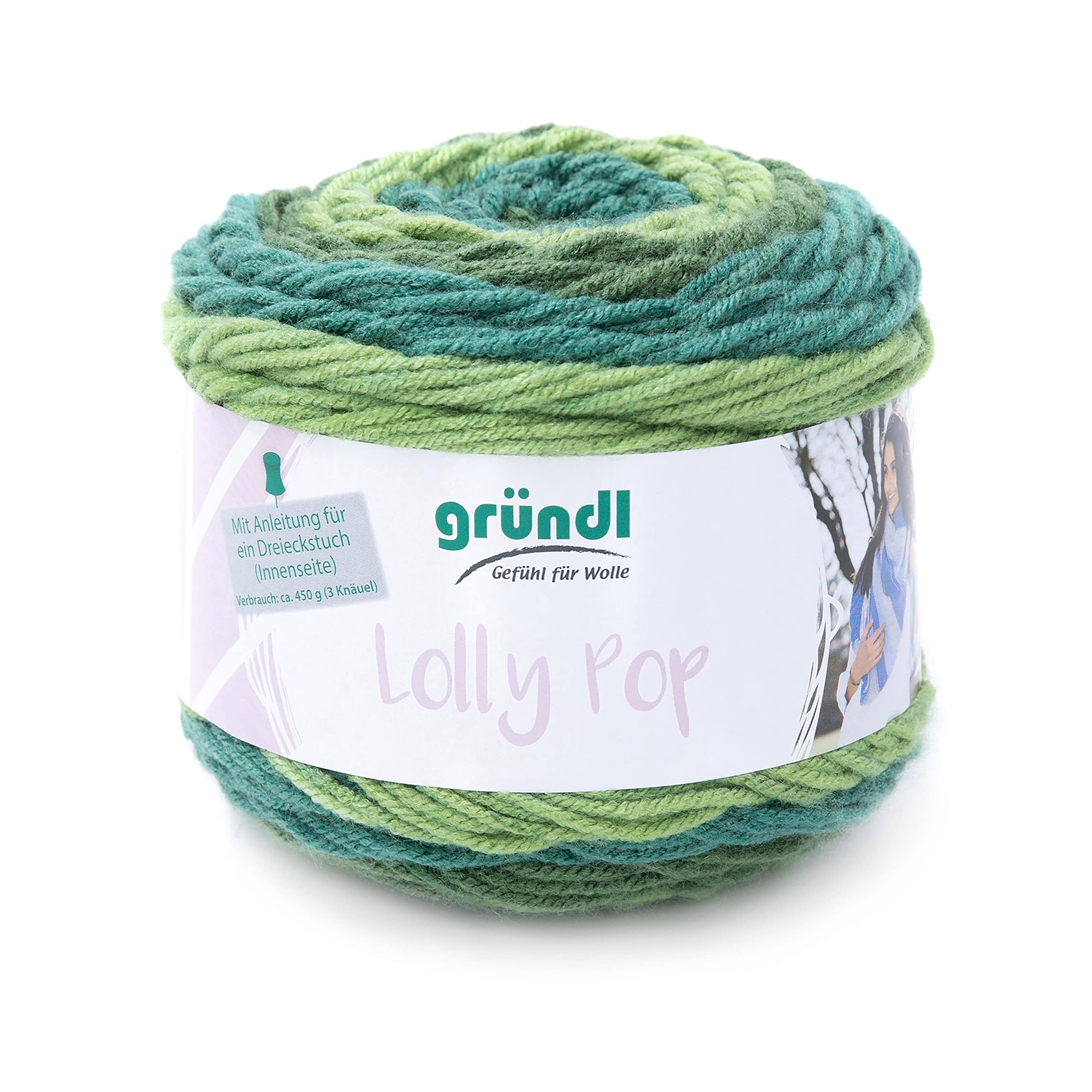 Gründl Yarn, Mint Swirl, Approx. 250 m