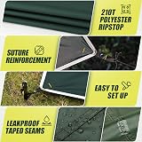 Bessport Camping Tent Tarp 3x4m Waterproof PU3000mm with Eyelets & Stakes view 3