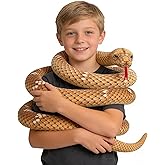 Mukouxun 112 Inch Stuffed Animal Snake Giant Stuffed Snake Kids Toys Stuffed Animal Prank Props Plush Giant Anaconda (Brown)