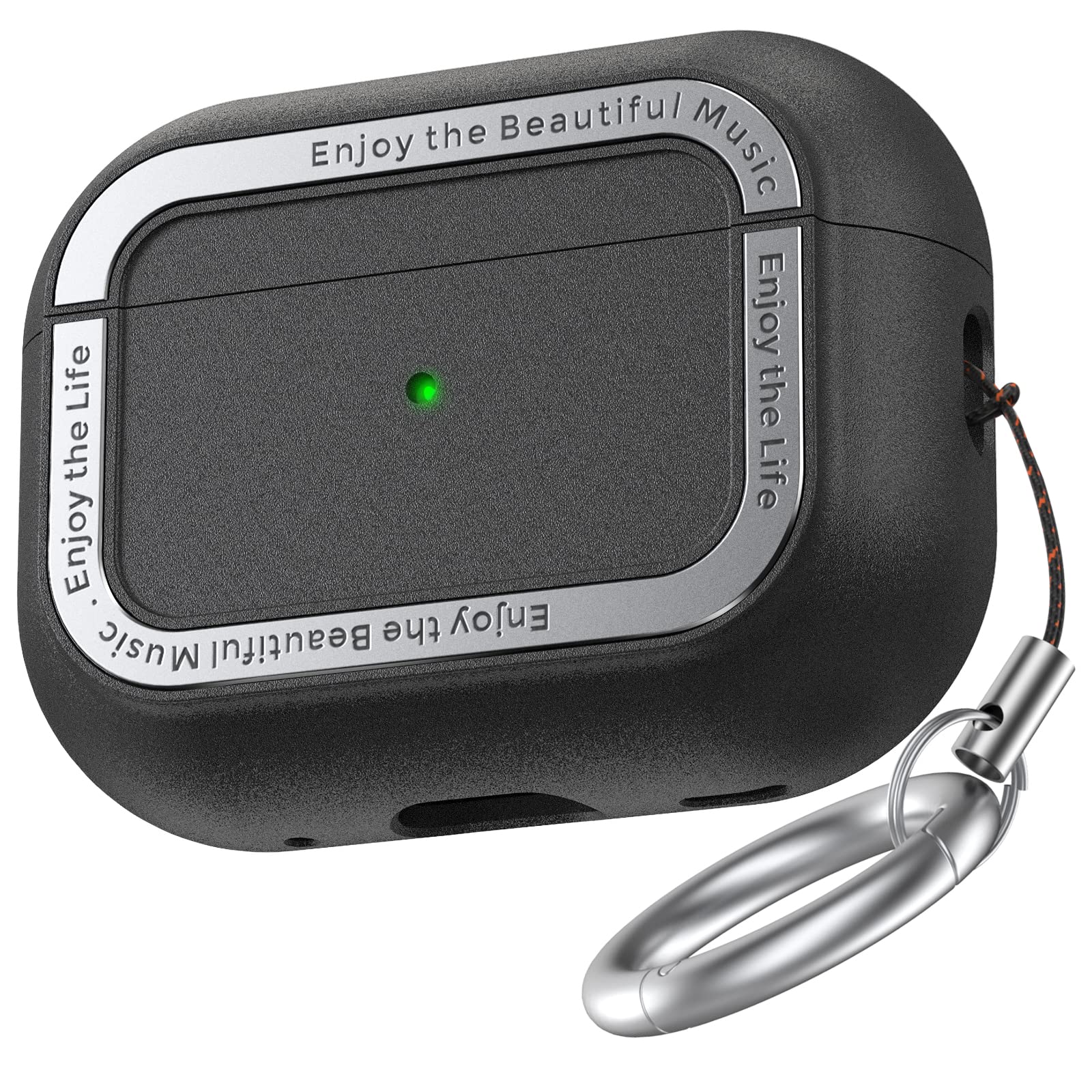 TRONWIN Case for Airpods Pro 2, Protective Cover with Smart-Design, Supports Wireless Charging, Compatible with Apple Airpods Pro 2nd Gen (Black)