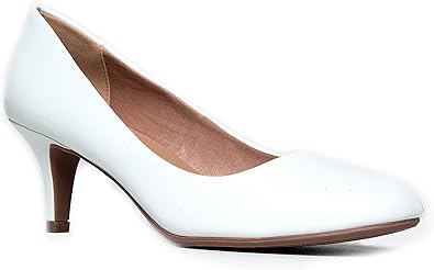 Amazon Com Women S Classic Closed Toe Kitten Heel Pump Dress