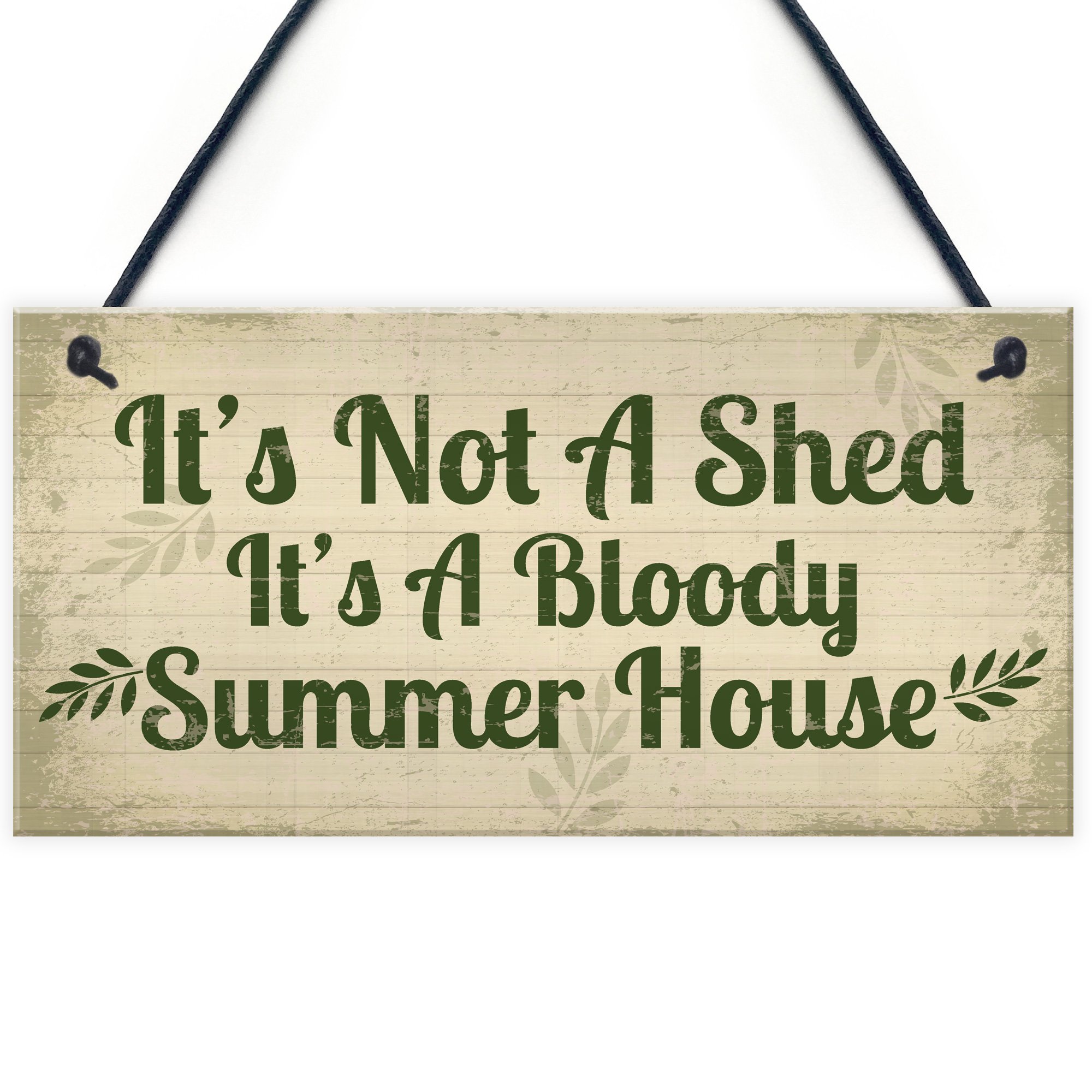 Red Ocean Garden Sign It's Not A Shed, It's A Summer House Outdoor Novelty Plaque Shed Sign Friendship Gift
