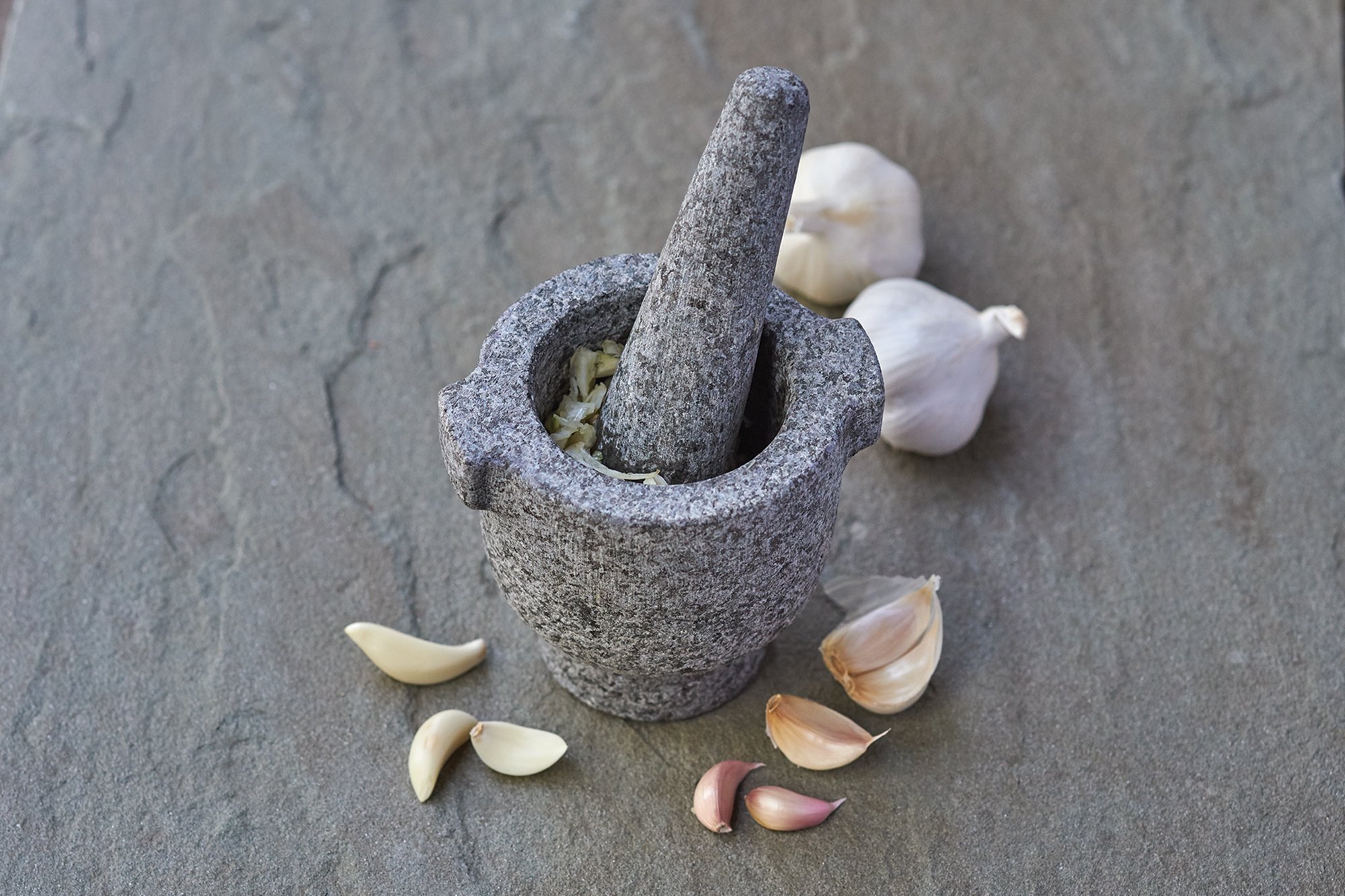 Fox Run Mortar and Pestle with Flange, Granite