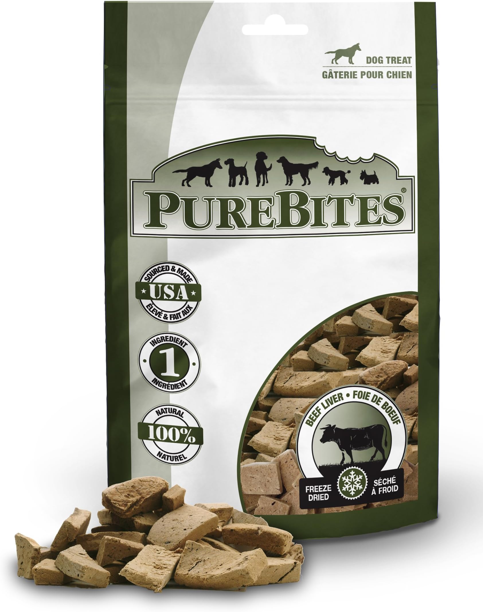 Purebites Beef Liver For Dogs, 4.2Oz / 120G - Mid Size, 24 Pack