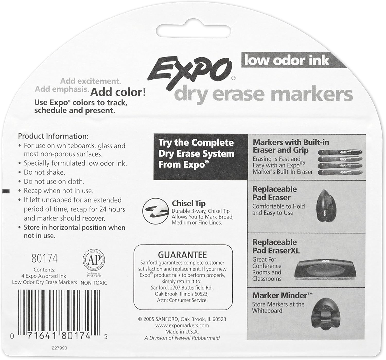 Expo Low Odor Chisel Point Dry Erase Marker Pack : Office Products