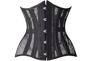 SHAPERX Women 24 Double Steel Boned Longline Heavy Duty Waist Training Corsets Body Shaper