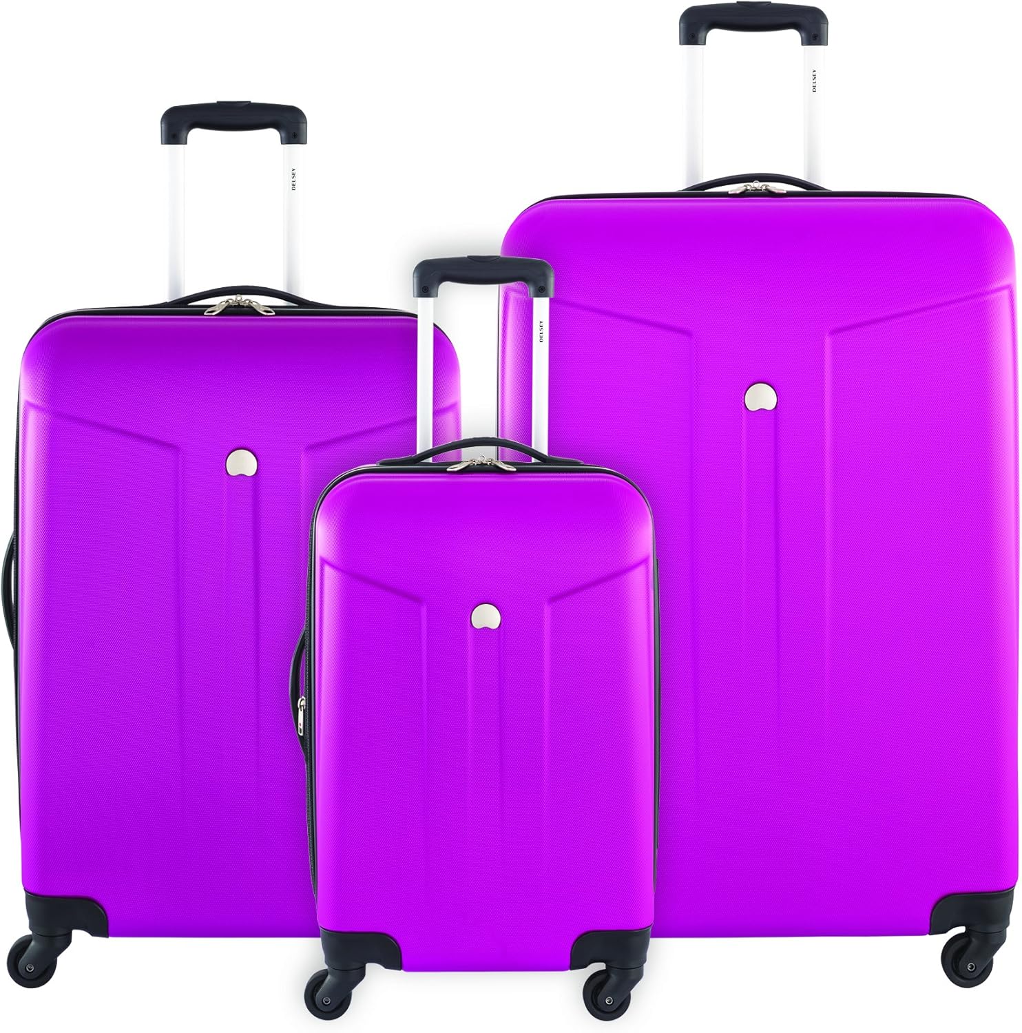Delsey Luggage Comete 3 Piece Expandable Hardside Luggage Set Luggage, Fuschia