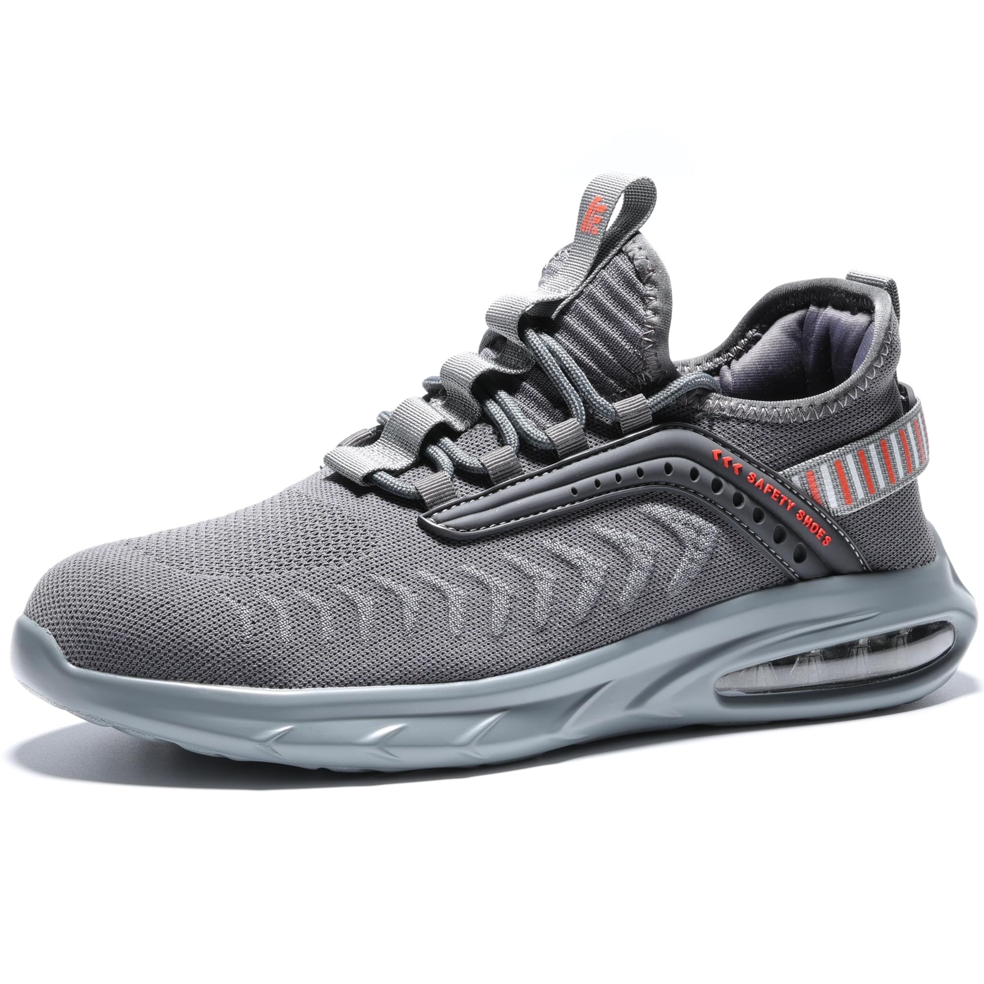 Photo 1 of ****READ NOTES**** Furuian Steel Toe Shoes for Men Women Lightweight Cushion Sneakers Slip Resistant Safety Work Shoes Indestructible Sneakers Grey