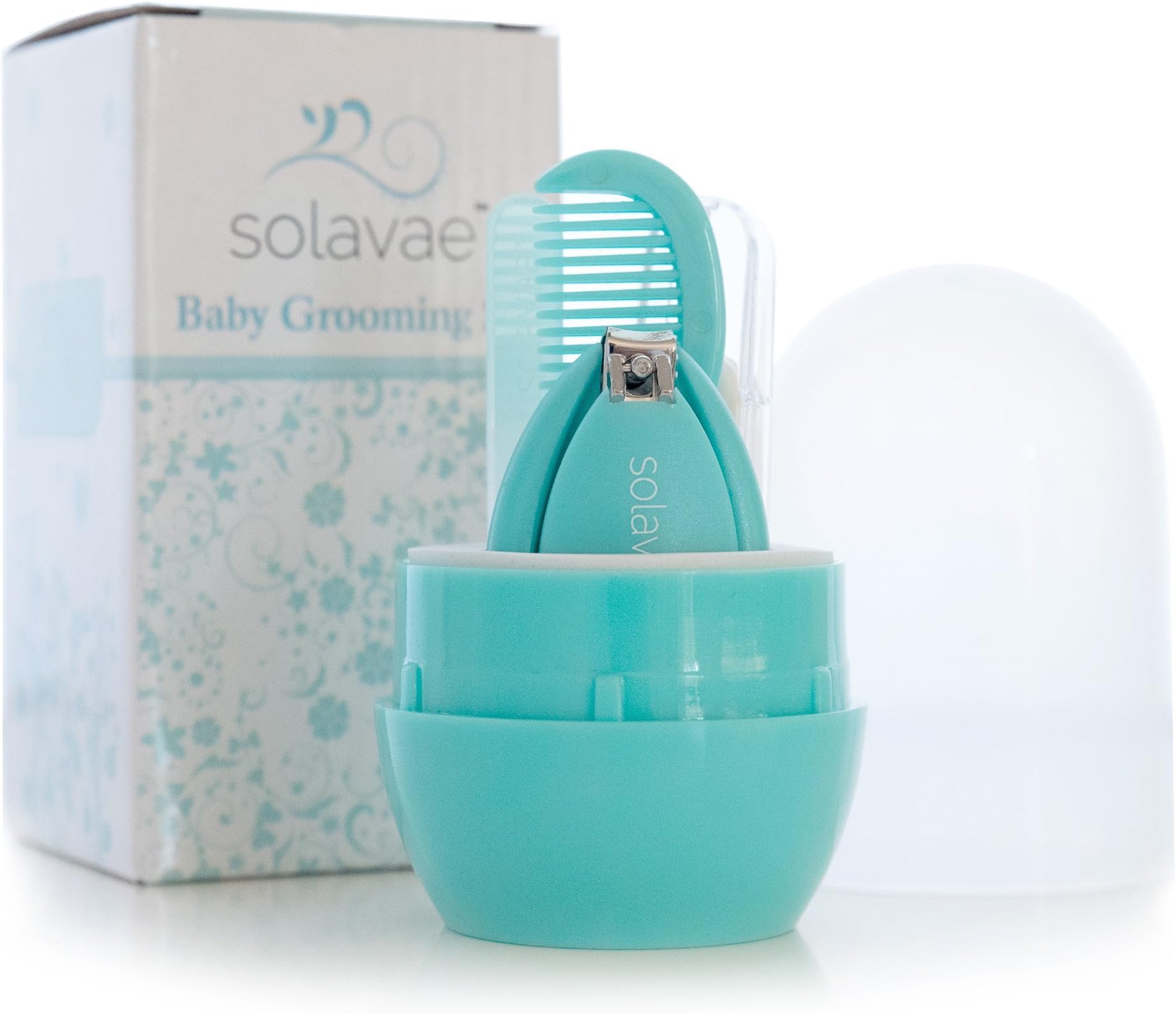 Solavae Newborn, Baby, Infant And Toddler Grooming Kit - The Best Unique Baby Shower Gift For Girls And Boys Teal