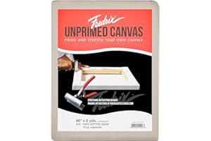 FREDRIX TARA MATERIALS 15146 96in x 6 yd Folded Canvas Blanket, 96" x 6 yds, White