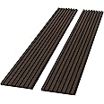 FurniFusion Acoustic Wood Panels, 2 Pack 94.49' x 12.6', Soundproof Wall Decor (Smoking Walnut)