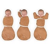 SwaddleDesigns 6-Way Omni Swaddle Sack Arms Up Swaddle for Newborn, More Options to Calm Startle Reflex, Improves Sleep, Easy Transition Baby Sleep Sack, Small, 0-3 Mo, 6-12 lbs, Heathered Butterum
