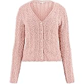 GUESS Womens Eco Long Sleeve Bea Open Stitch Cardigan