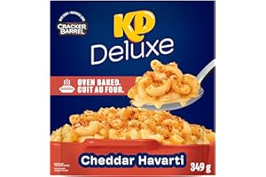 KD Deluxe Cheddar Havarti Oven Baked Macaroni and Cheese, 349 g Pouch