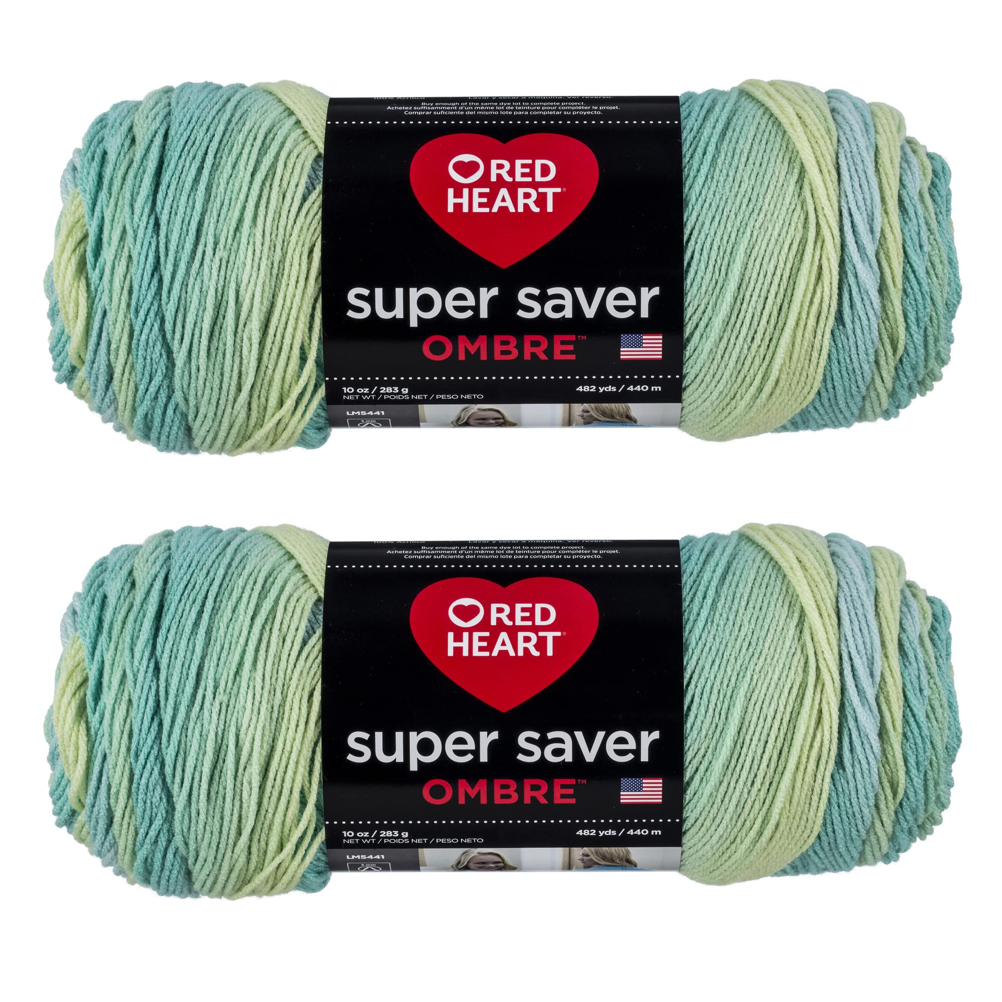 Red Heart Yarn, Acrylic, Seaside Ombre — image 1