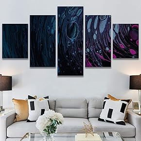 SIGNWIN 5 Panel Canvas Wall Art Modern Art...