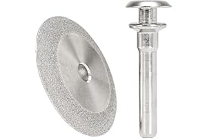 NuoDunco Double-Sided 45° Diamond Grinding Wheel 1/4" Shank Die Grinder Drill Attachment Sanding Bit for Wood & Metal, Threaded Repair, Tungsten & Lawn Mower Blade Sharpening