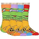 Hyp TMNT Socks Teenage Mutant Ninja Turtle 4Pk Michelangelo Donatello Raphael Leonardo Crew Mens Socks Shoe Size 6-12