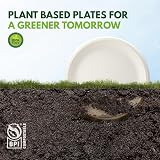 Ask Packaging 10 Inch Bagasse Plates 150 Pack Compostable Microwave Safe view 9