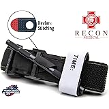 Recon Medical BLK-1PAK-FBA Tourniquet - (Black) Gen 3 Mil-Spec Kevlar Metal Windlass Aluminum First Aid Tactical Swat Medic Pre-Hospital Life Saving Hemorrhage Control Registration Card 1 Pack