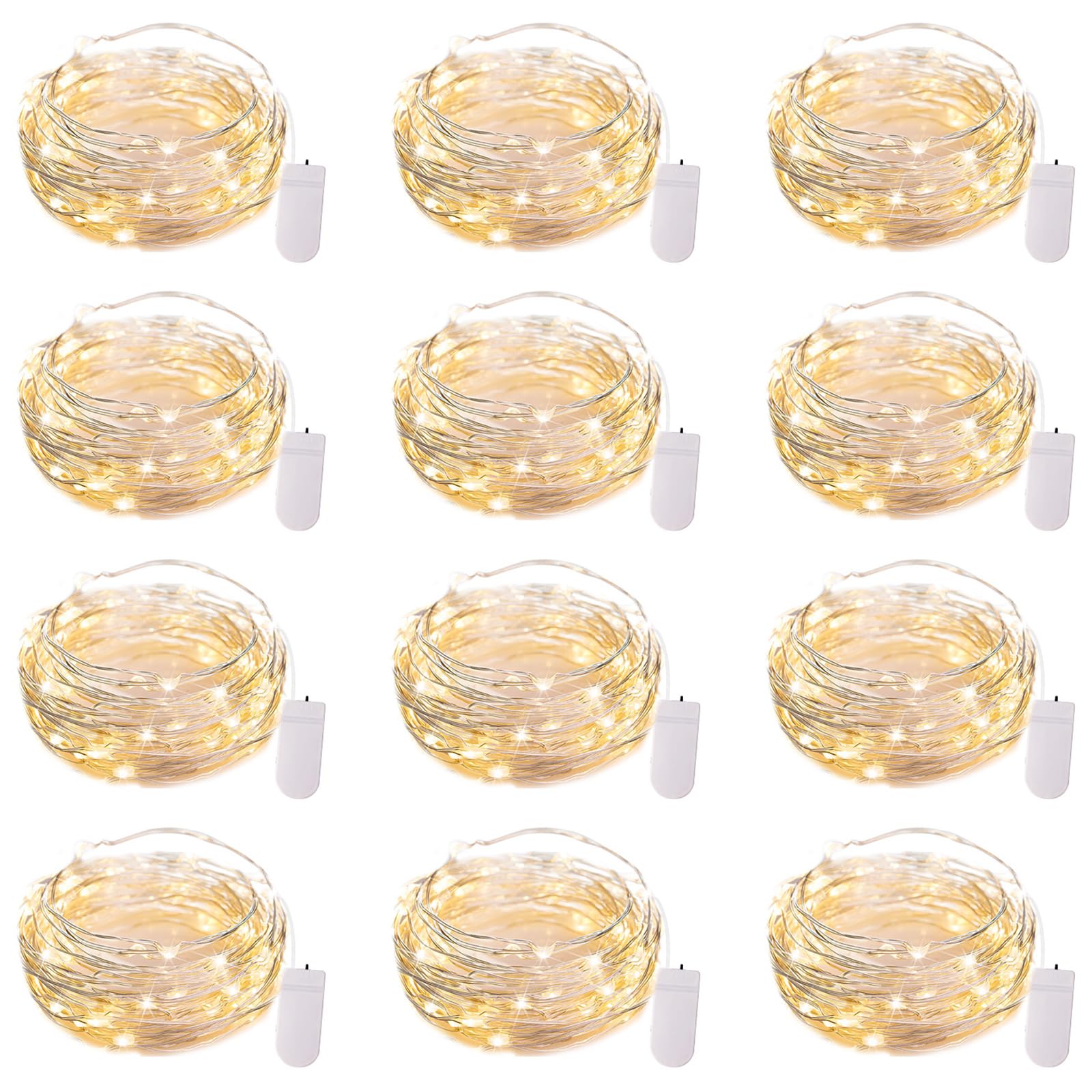 Brightown 12 Pack LED Fairy Lights Battery Operated