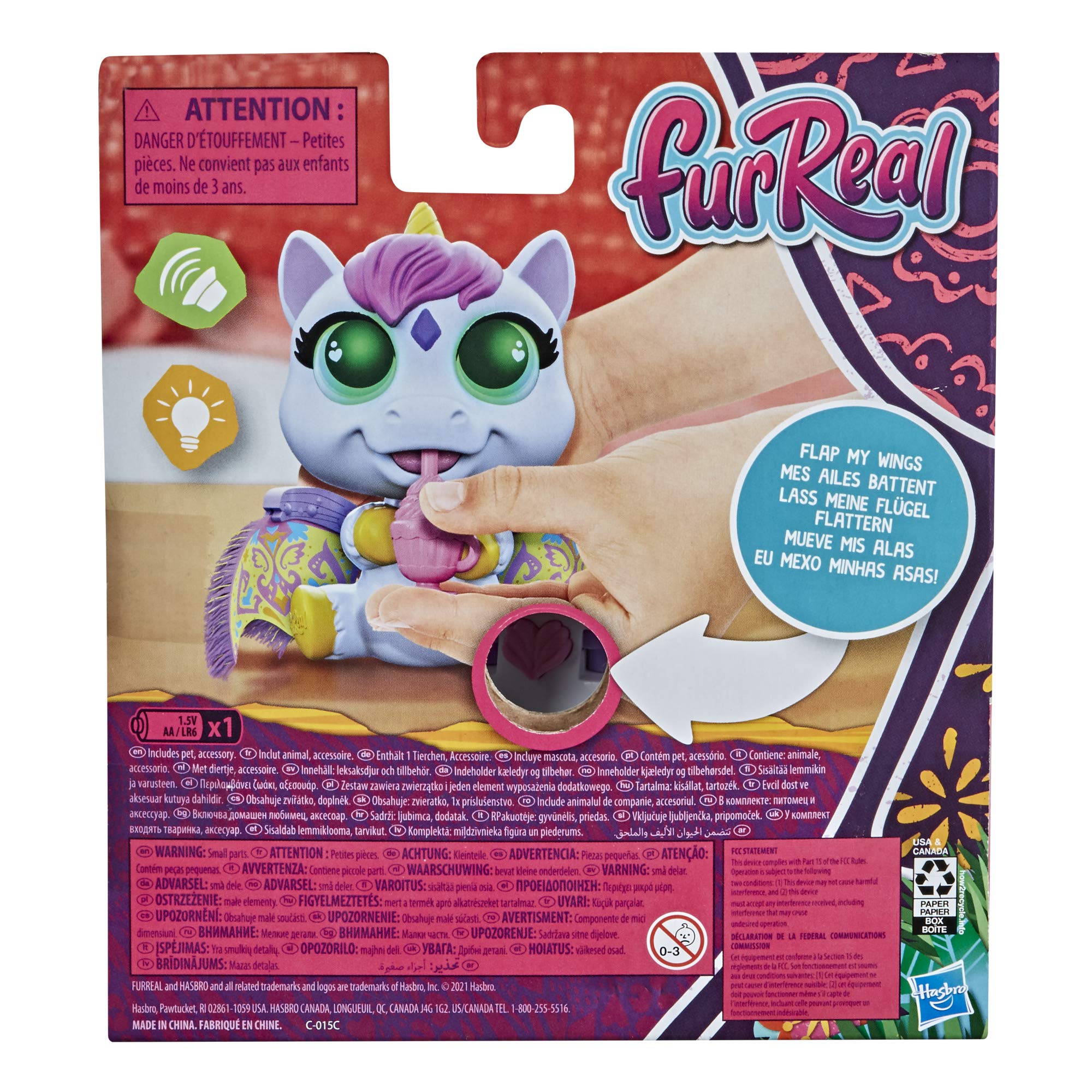 Furreal Airina The Unicorn Color-Cambio Interactive Feeding Toy, luces y sonidos, de 4 años en adelante Furreal Airina The Unicorn Color-Cambio Interactive Feeding Toy, luces y sonidos, de 4 años en adelante