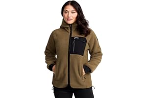 RevolutionRace Sherpa Hoodie for Women, Fleece Jacket Perfect for Hiking and Outdoor Adventures