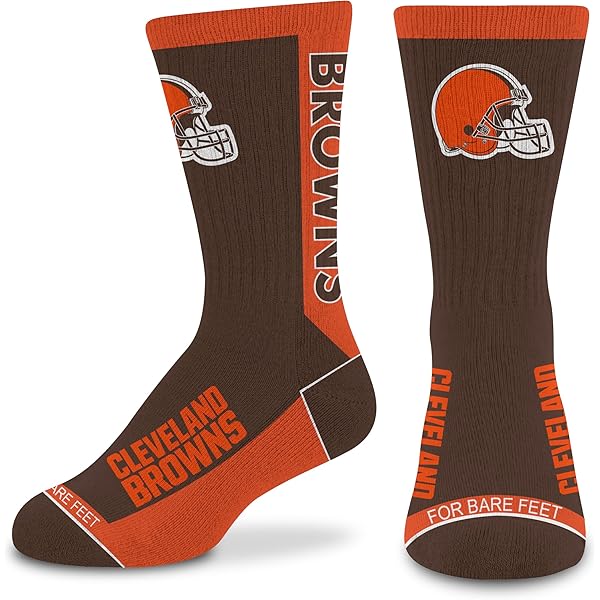 Amazon.com : For Bare Feet NFL CLEVELAND BROWNS Cozy Feather Compression  Varsity Stripe Team Color Small/Medium : Sports & Outdoors