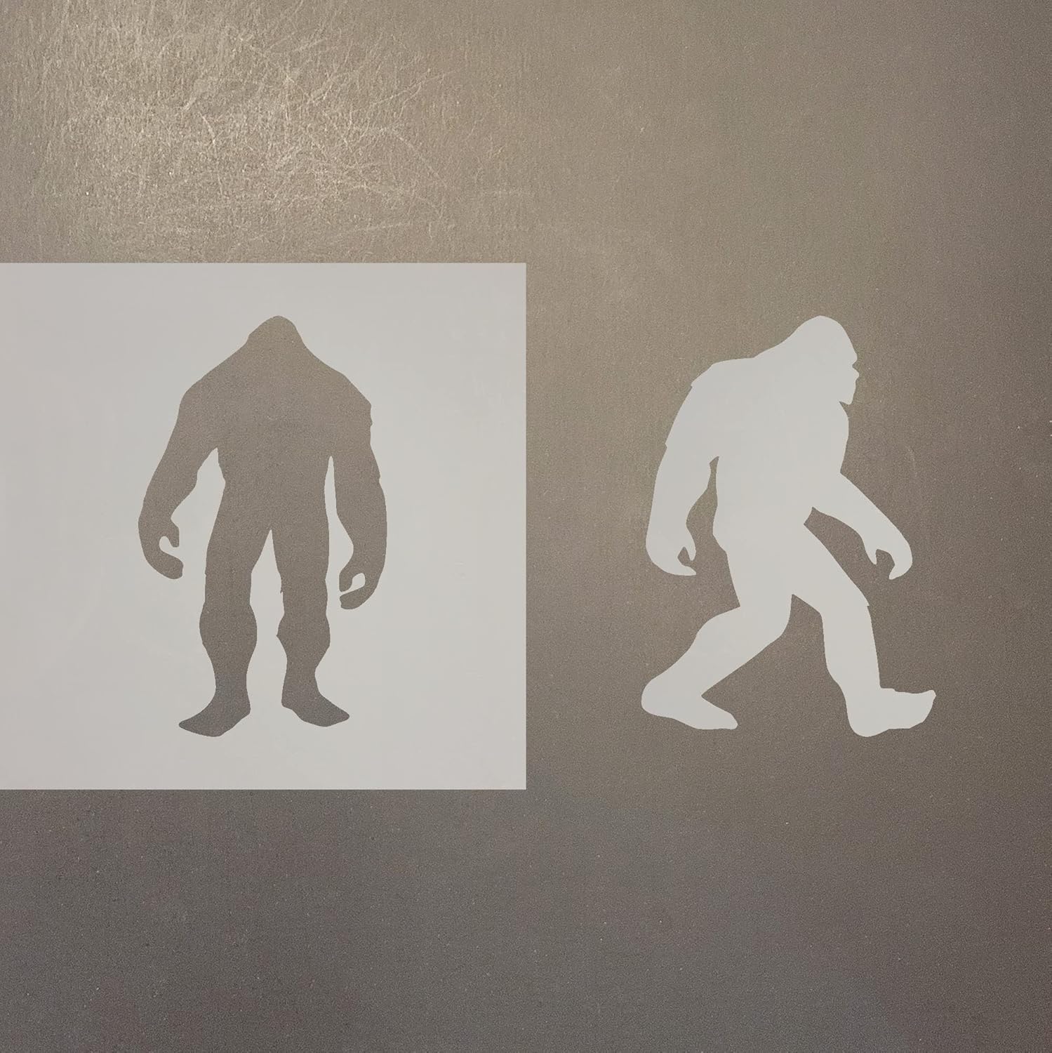 Mixed Media - Bigfoot 1 Reusable Mylar Stencil - Art Craft Supplies 4 Inch