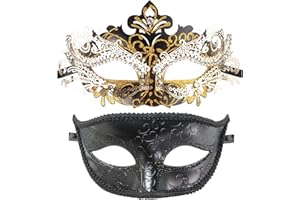 Coddsmz Couple Masquerade Mask Set Venetian Party Mask Mardi Gras Mask Halloween Costume Mask Fancy Dress Mask for Women Men