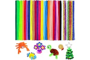 Acerich 600 Pcs Pipe Cleaners 30 Colors Chenille Stems DIY Art Craft Decorations (7 mm x 12 Inch)