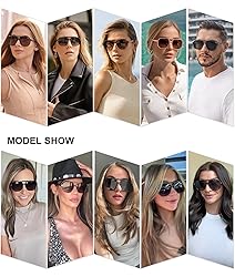 SOJOS Retro Trendy Aviator Polarized Sunglasses Men