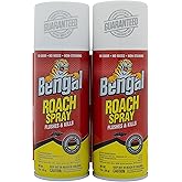 Bengal Roach Spray, Odorless Stain-Free Dry Spray, 2-Count, 9 Oz. Aerosol Cans