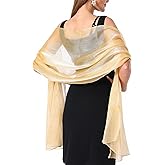 changyexi Chiffon Shawls and Wraps for Women, Elegant Sheer Shawls for Formal Evening, Soft Wedding Brides Scarf