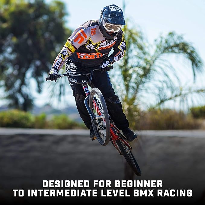 Mongoose Title 24 BMX Race Bike, 24-inch Wheels, Beginner or Returning Riders, Lightweight Tectonic T1 Aluminum Frame and Internal Cable Routing