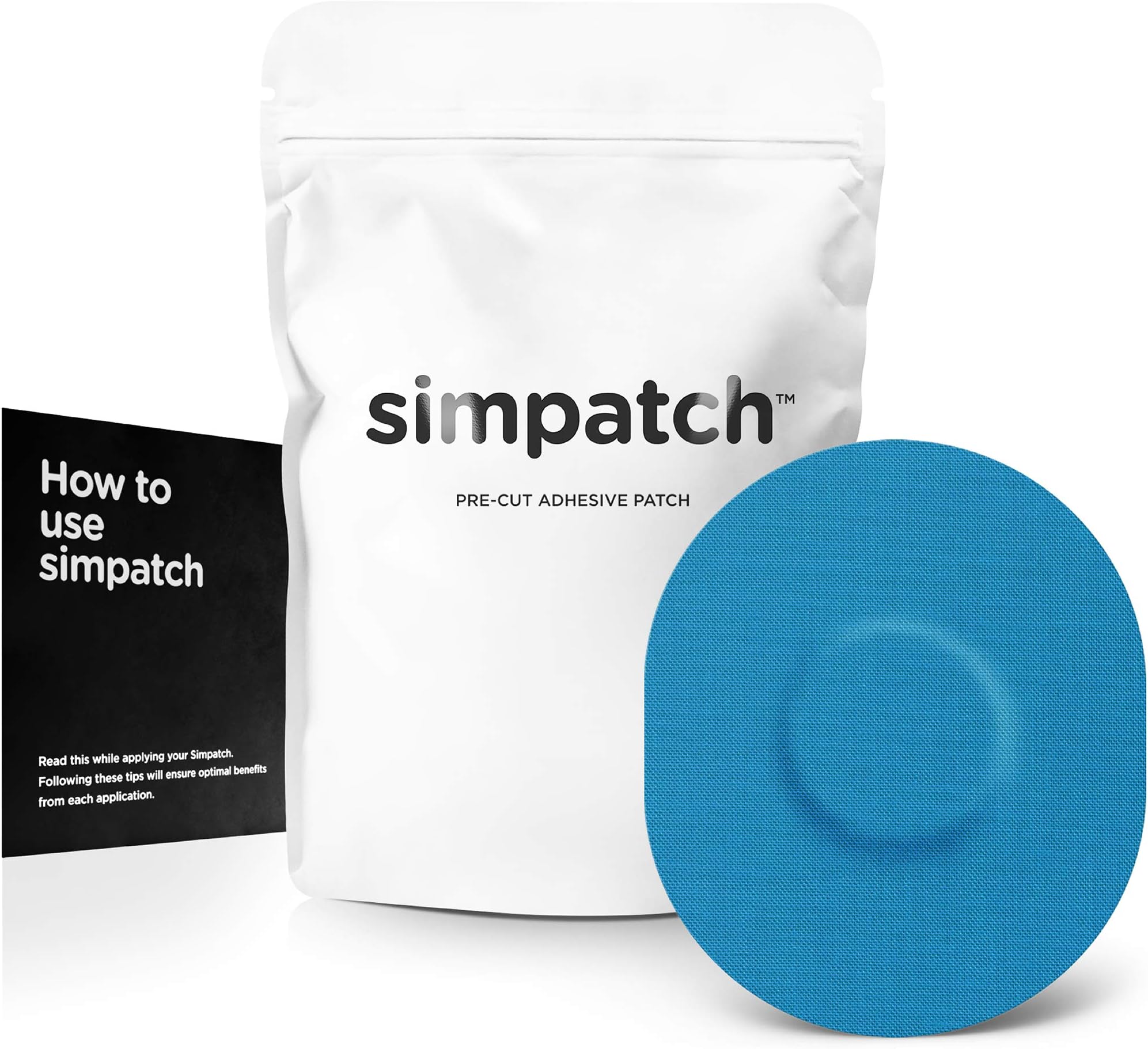 SIMPATCH - Freestyle Libre, Enlite, Guardian Adhesive Patch (25-Pack) - Waterproof Adhesive, CGM Tape - Multiple Color Options