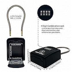 Iron Lock® - Key Lock Box Portable with Removable