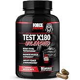 Force Factor Test X180 Unleashed Testosterone Support Supplement for Men with Advanced Male Vitality Ingredients to Help Support Muscle Strength, Energy, Performance & Men’s Health, 90 Capsules