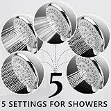 BauTangLe Shower Head 5 Settings Universal 67in Hose Holder Set Upgraded 2025 view 2