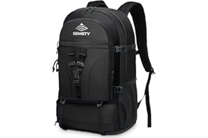 SEMSTY Hiking Backpack, 30L/40L/50L Expandable Hiking Backpack for Men and Women, Travel Backpack Flight Approved