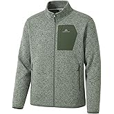 Pioneer Camp Men's Fleece Jackets Full Zip Lightweight Winter Warm with Zipper Pockets Athletic Camping Outwear Coat