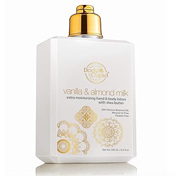 Body Cupid Vanilla and Almond Milk Extra Moisturizing Hand and Body Lotion, Enriched With Almond Milk & Vanilla Beans Extract, 250 ml