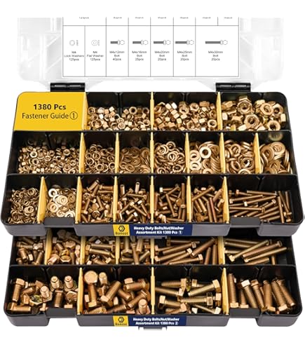 1035 Piece Grade 5 Nut Bolt and Washer Assortment Hex Head Bolts