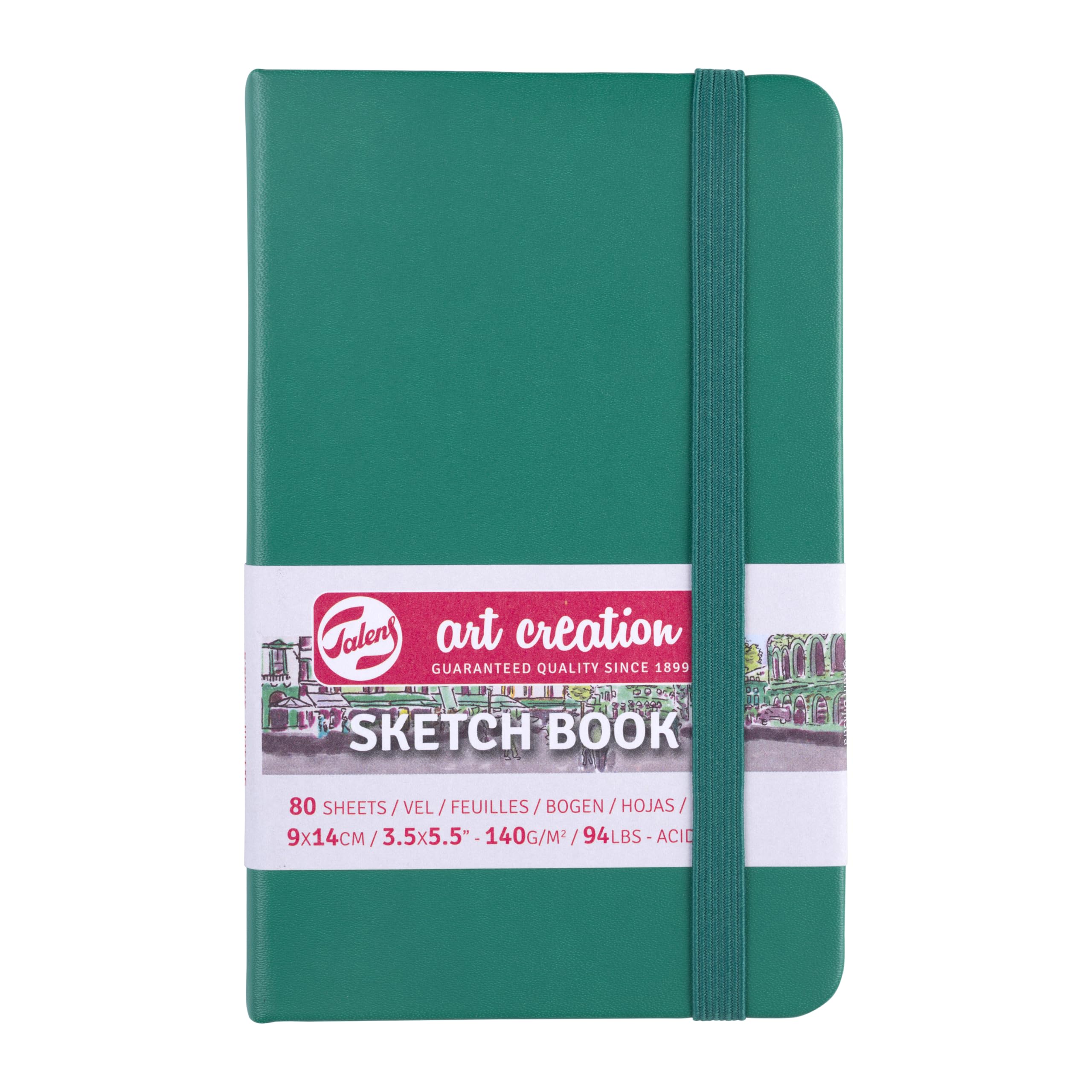 Talens Art Creation Sketchbook 80 Sheets, 9 cm x 14 cm, Forest Green