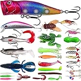 Fishing Lures Kit, 24 Surprise Set Fishing Bait for All Fishing Enthusiasts,Fish Tackle Set Surprise,Fish Bait Gift for Father Grandpa Brother Boyfriend Fishermen, and Anglers