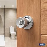 XFORT Tulip Privacy Knob Set Polished Chrome Keyless Door Lock for Internal view 3