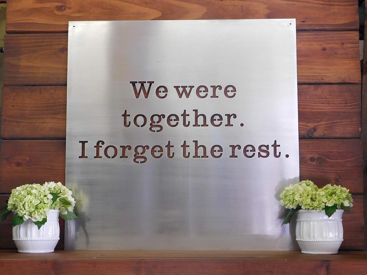 Amazon Com We Were Together I Forget The Rest Metal Wall Art Walt Whitman Quote Handmade