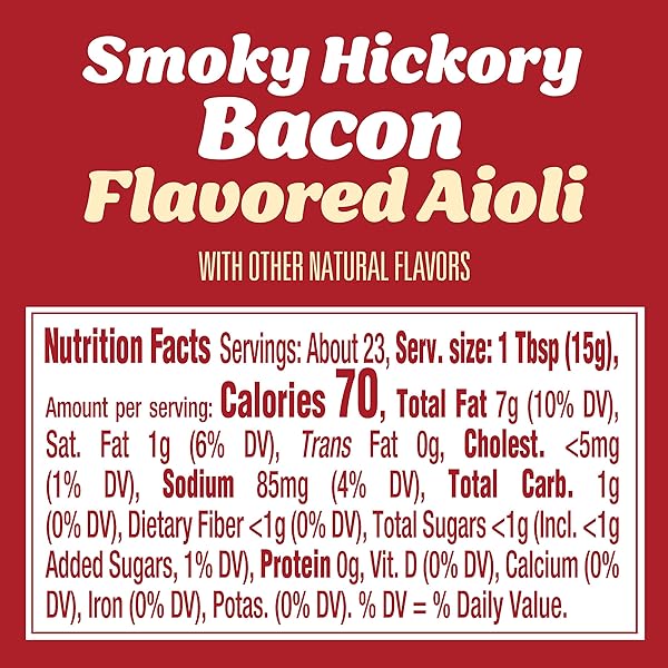 KRAFT SMOKY HICKORY BACON FLAVORED AIOLI, 12 FL OZ BOTTLE