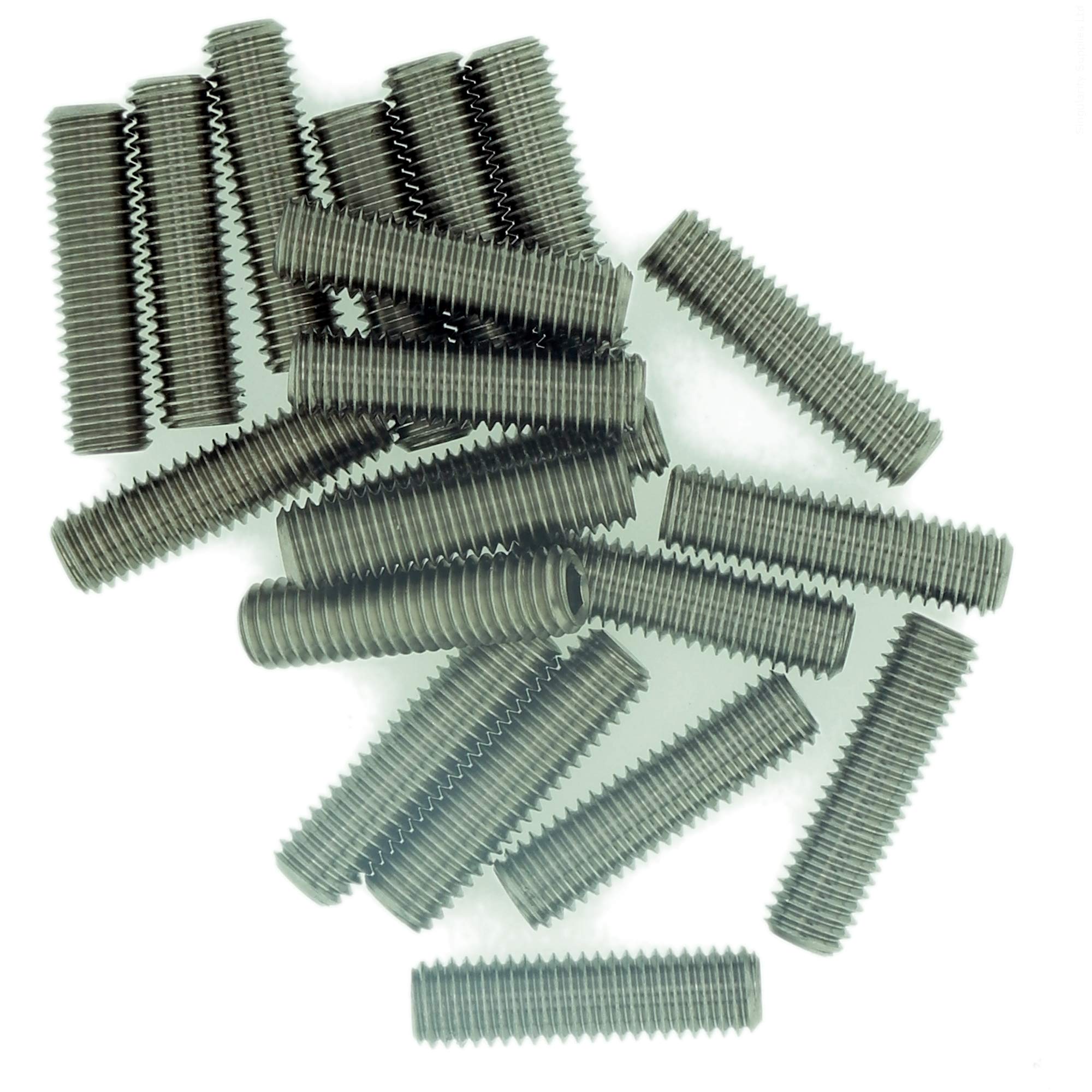 M5 (5mm x 20mm) Hex Socket Grub Screw (Flat Point) - Stainless Steel (A2) (Pack of 20)