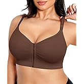 SHAPELLX Bras for Women Front Closure Wireless Everyday Bra Full Coverage Push Up Comfortable Bralettes with Zipper